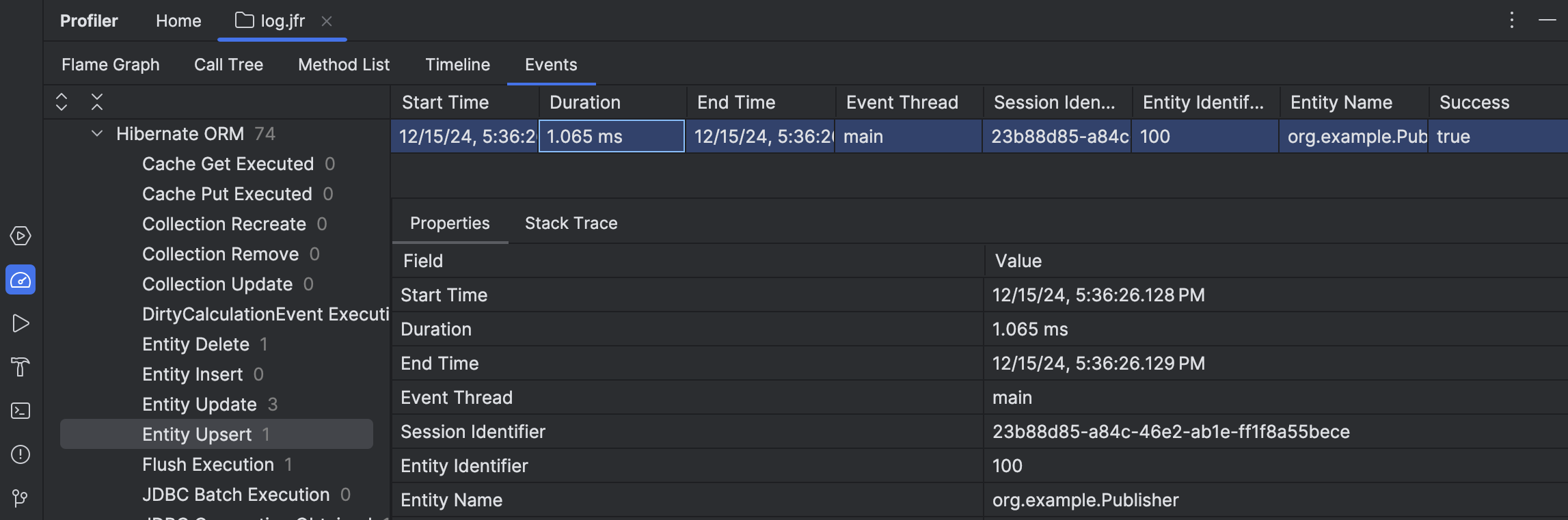 JFR integration